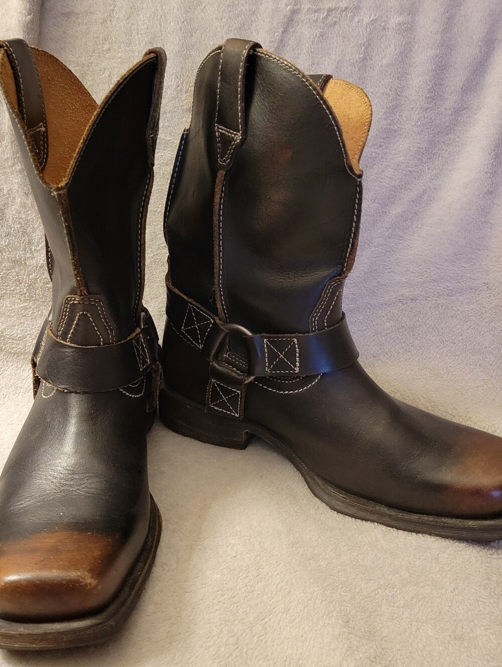 Ariat Men's Black Leather Harness Boots Size 8D